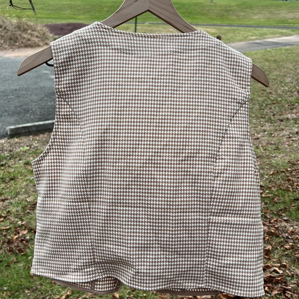 Monki Sandy Houndstooth Button Down And Skirt - image 5